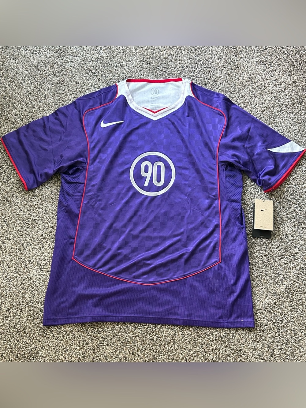 Nike Total 90 Dri-Fit Soccer Jersey Purple Men’s Size XL Loose Fit IM6299-547